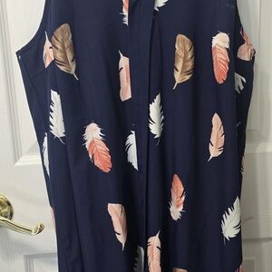 SHEIN Curve 2XL Feather Pattern Dress